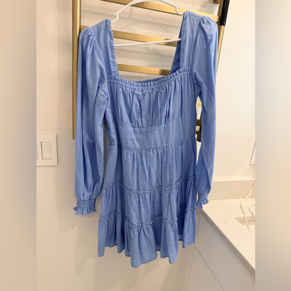 STATE Light Blue Smocked Dress